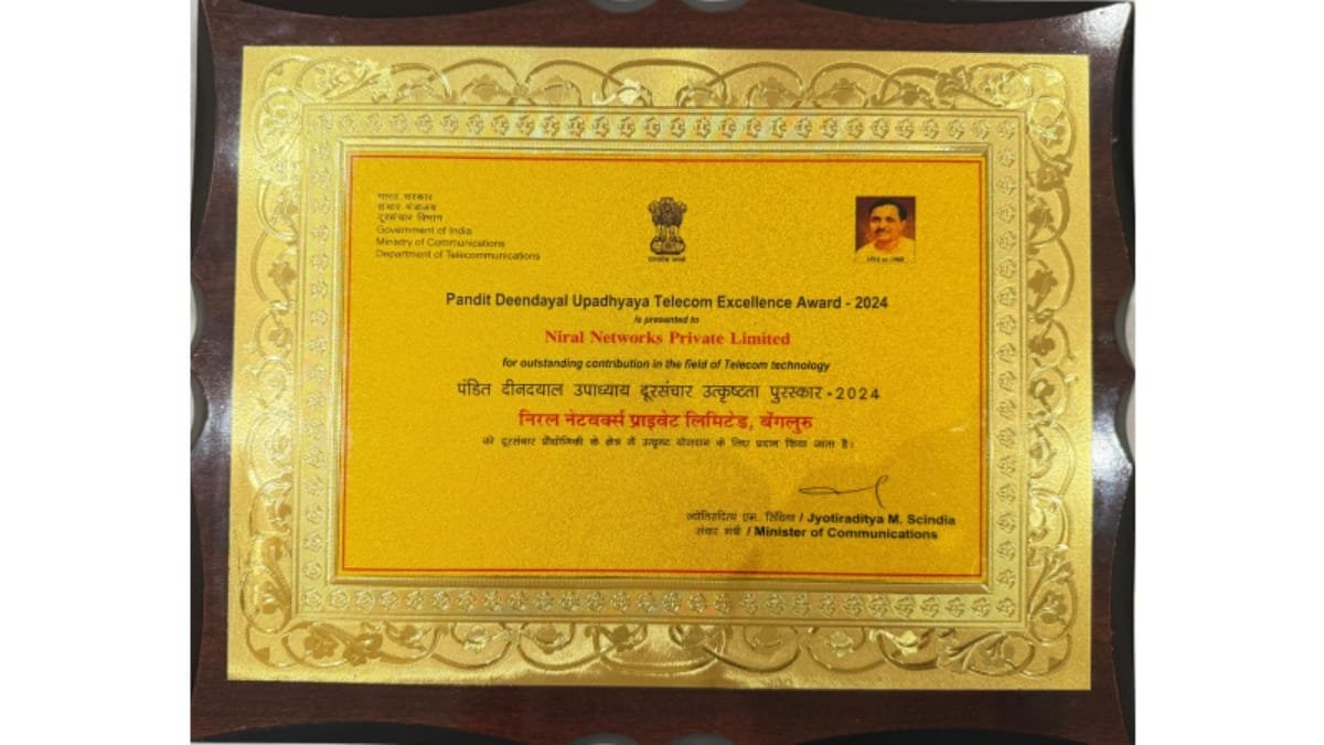 Niral Networks Wins Telecom Excellence Award 2024